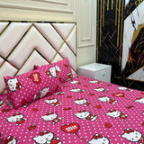 Cotton King Bed Sheet - Hello Kitty Cotton King Bed Sheet - Hello Kitty