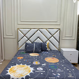 Cotton King Bed Sheet - Planets Stars Cotton King Bed Sheet - Planets Stars