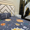 Cotton King Bed Sheet - Planets Stars Cotton King Bed Sheet - Planets Stars