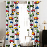 Percale Cotton Curtain - Cars