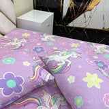 Cotton King Bed Sheet - Unicorn