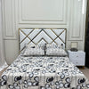 4 Pillow Cotton King Bed Sheet - Blush Harmony