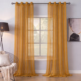 Sheer Curtains Golden Mustard