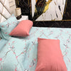 4 Pillow Cotton King Bed Sheet - Majestic Aura