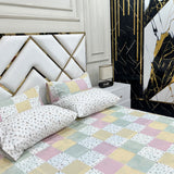 4 Pillow Cotton King Bed Sheet - Cozy Elegance