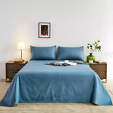 Cotton King Bed Sheet - Plain Slate Blue