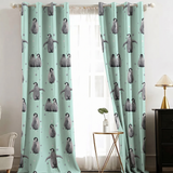Percale Cotton Curtain - Penguin