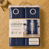 Sheer Curtains Navy Blue