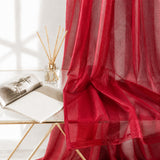 Sheer Curtains Rich Red
