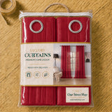 Sheer Curtains Rich Red
