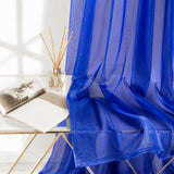 Sheer Curtains Vivid Royal Blue