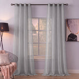 Sheer Curtains Silver Gray
