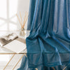 Sheer Curtains Teal Blue
