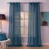 Sheer Curtains Teal Blue