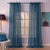 Sheer Curtains Teal Blue