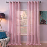 Sheer Curtains Rosy Pink