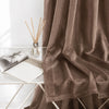 Sheer Curtains Dark Brown