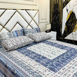 4 Pillow Cotton King Bed Sheet- Magical