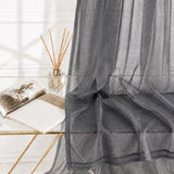 Sheer Curtains Charcoal Grey
