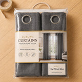 Sheer Curtains Charcoal Grey