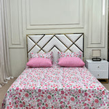 4 Pillow Cotton King Bed Sheet - Majestic