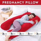 Pregnancy Support Pillow U- Shape Maternity Pillow In Red Color