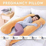 Pregnancy Support Pillow U- Shape Maternity Pillow In Yellow Color