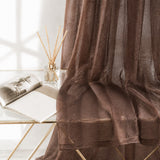 Sheer Curtains Chocolate Brown