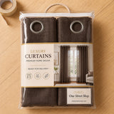 Sheer Curtains Chocolate Brown