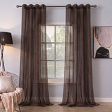 Sheer Curtains Chocolate Brown