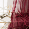 Sheer Curtains Deep Burgundy