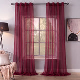 Sheer Curtains Deep Burgundy