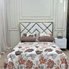 4 Pillow Cotton King Bed Sheet - Tulips