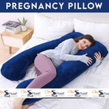 Pregnancy Support Pillow U- Shape Maternity Pillow In Royal Blue Color