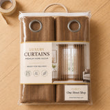 Sheer Curtains Bronze Brown