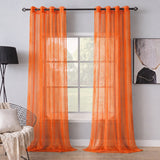 Sheer Curtains Bright Orange