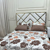 4 Pillow Cotton King Bed Sheet - Tulips