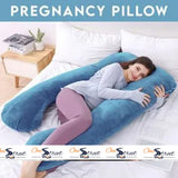 Pregnancy Support Pillow U- Shape Maternity Pillow In Light Blue Color