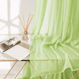 Sheer Curtains Light Green