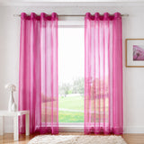 Sheer Curtains Deep Pink