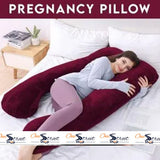 Pregnancy Support Pillow U- Shape Maternity Pillow In Mehroon Color