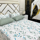 4 Pillow Cotton King Bed Sheet - Roots Art