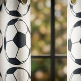 Percale Cotton Curtain - Football