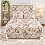 4 Pillow Cotton King Bed Sheet - Jungle Show
