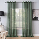 Sheer Curtains Emerald Green