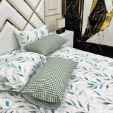 4 Pillow Cotton King Bed Sheet - Roots Art