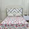 2 Pillow Cotton King Bed Sheet - Cherry