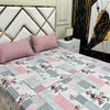 2 Pillow Cotton King Bed Sheet - Flow Stream