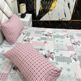 2 Pillow Cotton King Bed Sheet - Flow Stream