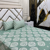 2 Pillow Cotton King Bed Sheet - Small Root